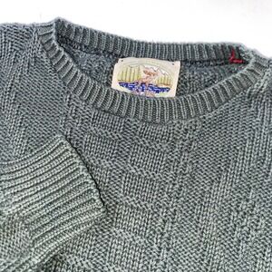 Alps Merrimac Valley New England Vintage Textured Knit Crewneck Sweater Mens M